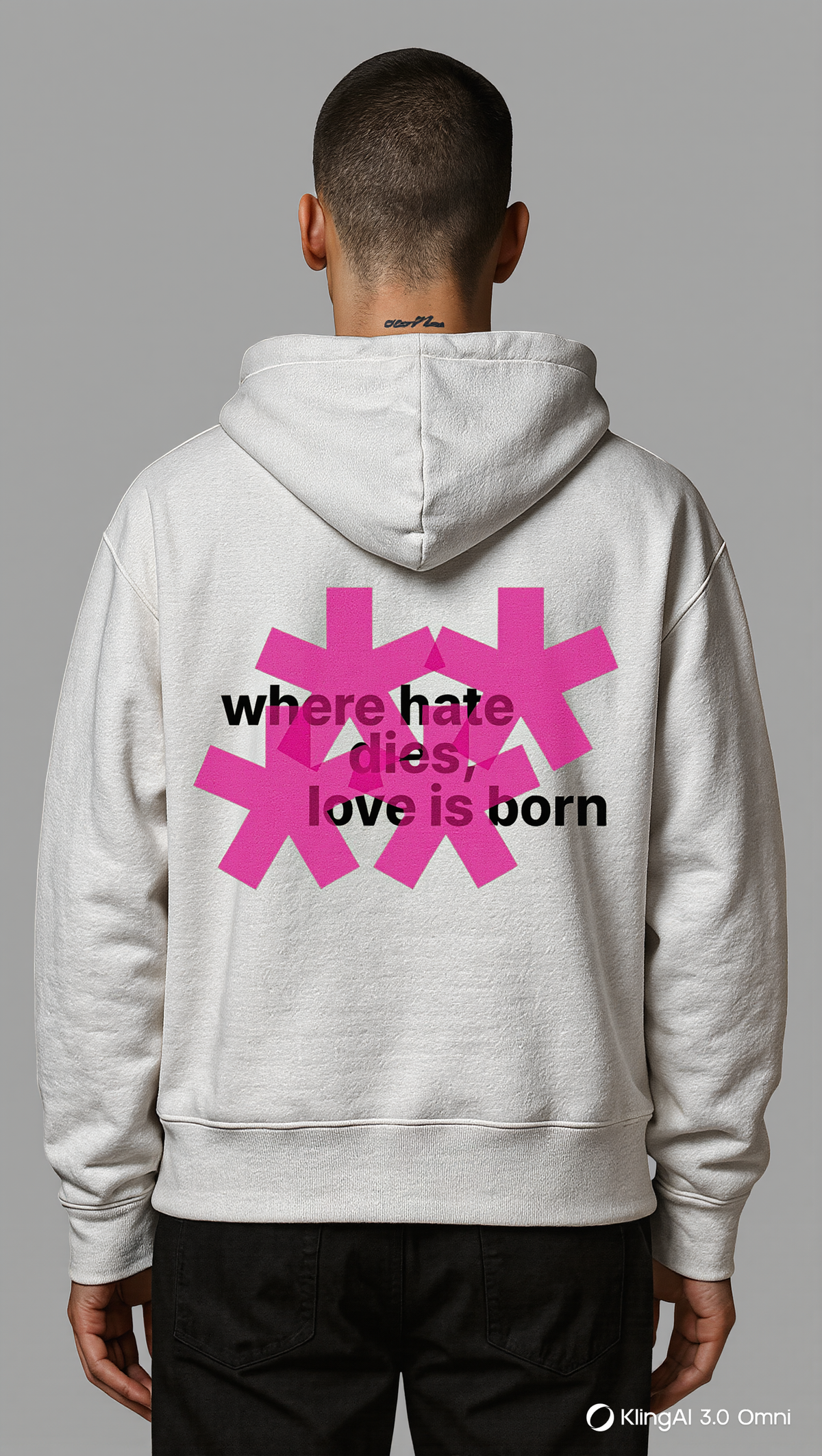 HATE & LOVE  ZIP HOODIE