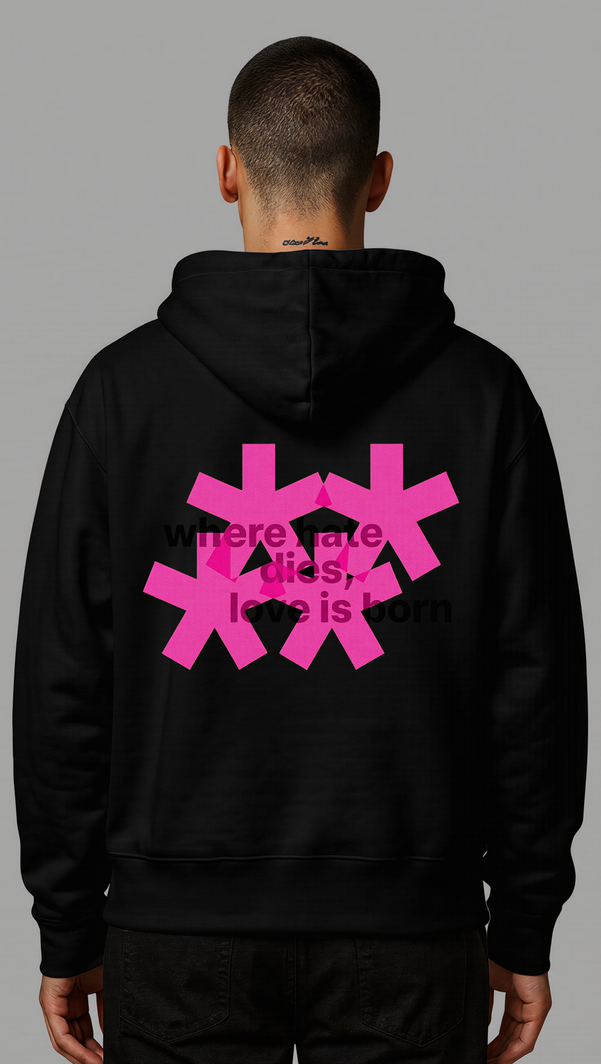 HATE & LOVE  ZIP HOODIE
